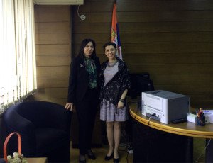 Ms. Gordana Stamenic, Special Advisor of Minister of Justice of the Republic of Serbia with Ms. Halyna Senyk, Executive Director of the European Shoah Legacy Institute